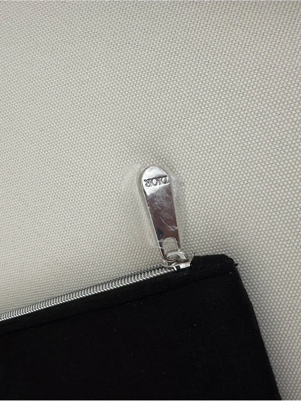 Dior Black CD Zip Pouch and notebook
